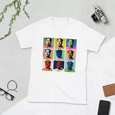 Short-Sleeve Unisex T-Shirt Mao Zedong Andy Warhol Pop Art Artist Portrait • $23.99