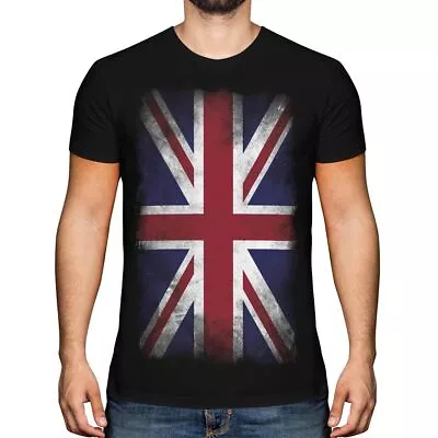 MENS T-SHIRT Uk United Union Jack T-Shirt Crew Neck Flag Tshirt ABSTRACT PRINT • £8.81