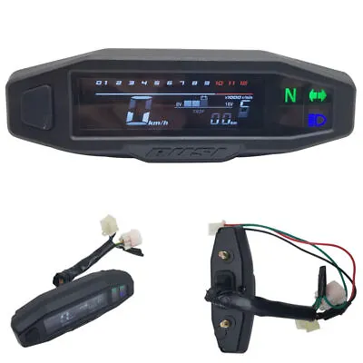 0-1200rpm Motorcycle LCD Digital Speed Meter Mini Odometer Speedometer Universal • $41.66