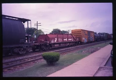 Railroad Slide - Conrail #631408 Steel Coil Flat Car 2004 Clarendon Hills IL • $6