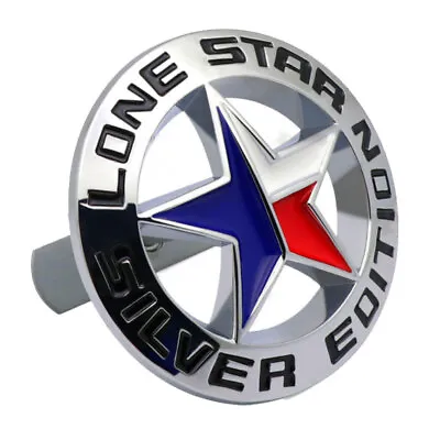 Chrome LONE STAR TEXAS SILVER EDITION Front Grille Emblem For Ram Sierra F150 • $12.59