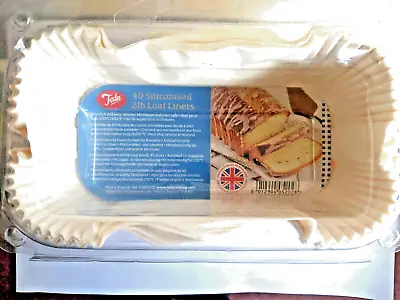 Cake LINER Loaf  2LB Tin Tala Brand Non Stick 40 Pk 2LB Siliconized Economy Use • £9.99