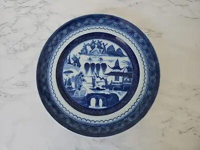 Mottahedeh Blue Canton Luncheon Plate Numbered Charleston Vista Alegre #881B  • $45