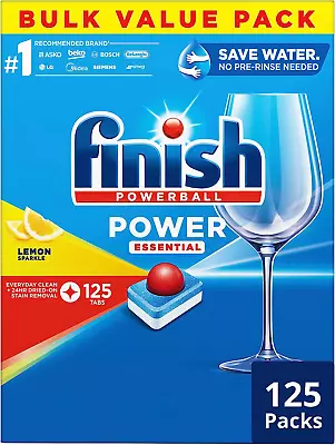 Finish Power Essential Dishwashing Tablets Lemon Sparkle 125 Tablets • $35.95