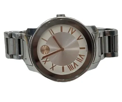Movado Bold Museum Stainless Steel Two-Tone Rose Gold Dial Watch (CMP094260) • $199.99