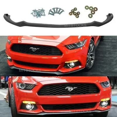 Fits 15-17 Ford Mustang OE Style Unpainted Front Bumper Lip Chin Spoiler PU • $139.88