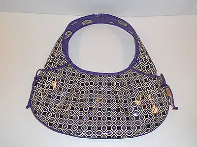 Vera Bradley Simply Violet Frill Collection Tied Together Hobo Bag Super Cute • $18.99