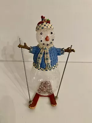 Vintage Princess House Skiing Snow Man Christmas Ornament • $12