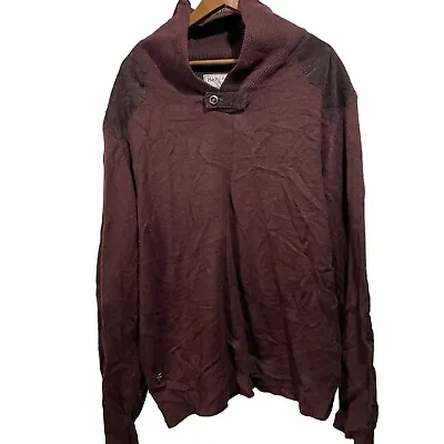 Men’s Marc Ecko Cut & Sew Burgundy Sweater Size XL • $22.99