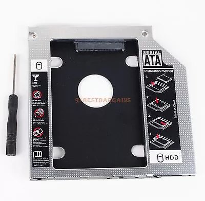 2nd HD SSD Hard Drive Caddy Ultrabay SLIM For Lenovo Y410 Y510P Y510PT Z400 Z500 • $6