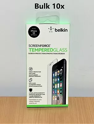 Bulk 10x Belkin ScreenForce Tempered Glass Screen Protector IPhone 7/8/6/6s • $50