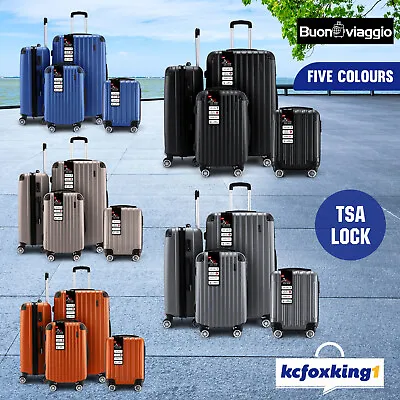 $179.90 • Buy 4PCS Luggage Suitcase Trolley Set Travel Storage Organiser Hard Case TSA Lock 