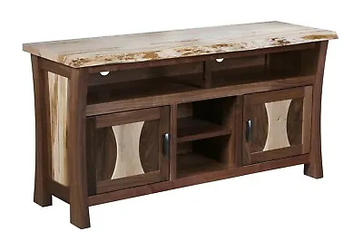 Amish Live Edge Solid Wood TV Stand Console Walnut Maple Wood 60 W • $3299