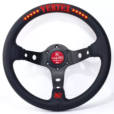 Universal 13inch Vertex Red Jdm Car Racing Deep Dish Sport Steering Wheel • $96.80