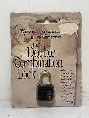 Samsonite Royal Traveller The Double Combination Mini Padlock Lock Luggage Gold • $24.99