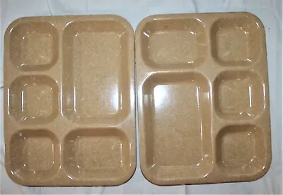 2 Vintage 1993 Halsey Melamine Cafeteria Mess Militery Camping Meal Tray Us 1 • $29.95