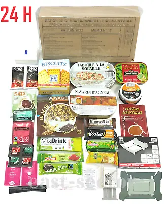 French Army MRE RCIR 24h Military Food Ration Meal Combat Daily Pack MENU 8 • $49