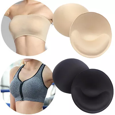 £4.89 • Buy 3 Pairs Foam Bra Pad Inserts Pull Up Pad Breast Bikini Wedding Dress Pads Women