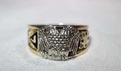 Vintage 10K Masonic Scottish Rite Consistory Ring Size 11 1/2 K1867 • $479