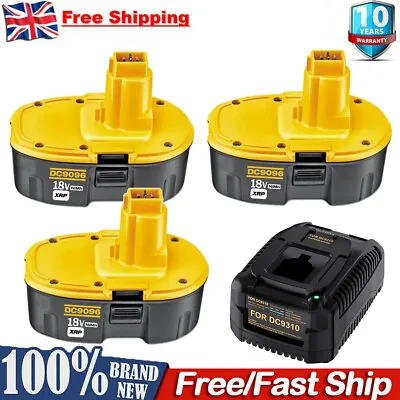 DC9096 Battery / Charger For Dewalt 18 VOLT DE9098 DE9095 DC725 DE9039 DW9098 UK • £18.98