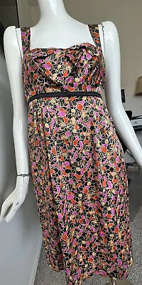$8 • Buy Diane Von Furstenberg Mini Dress, 95% SILK, Multicolor Floral,  (4) SUPER CUTE!
