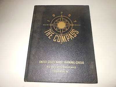 1957 The Compass Yearbook US Naval Training Center Bainbridge MD Company 36 • $1