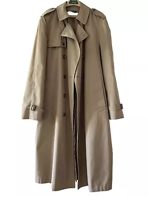 Vintage London Fog Mens Trench Coat Size 44 Ex-Long Khaki • $42.11