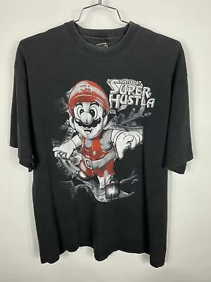 Vintage Y2K Super Mario Bros Bootleg Shirt 2XL Nintendo Rap Hip Hop 90s Money • $149.99