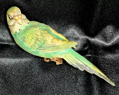 Vintage Budgerigar Parakeet Porcelain Figure With Metal Clip On • $26