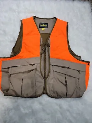$48.99 • Buy Cabelas Bird Hunting Vest Mens Large Brown Blaze Orange