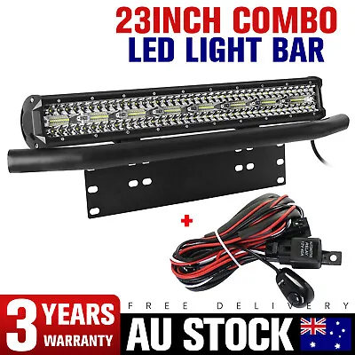 23inch  LED Light Bar Combo Beam & 23  Black Plate Frame & Free Wiring Kit • $89.99