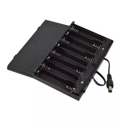 12V 8 X AA Battery Holder Case Box With Leads Switch DIY Container Organizer • £3.09