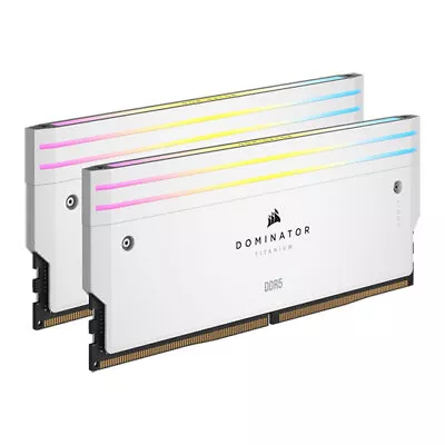 32GB (2x16GB) Corsair DDR5 DOMINATOR Titanium RGB White PC5-57600 (7200) Non-E • £232.02