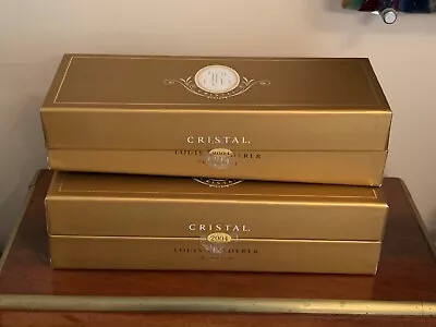 £24.99 • Buy 2 X Vintage 2004 Louis Roederer Cristal Champagne Empty Box Man Cave Bar 