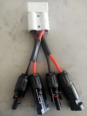 Anderson Style Plug To 2 Pairs Solar Connector Double Adaptor 12v 40A Free Post • $20