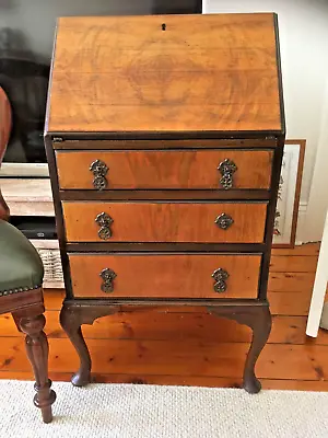 $250 • Buy Lovely Small ANTIQUE Drop Down DESK Made In Kent ENGLAND Plus Round Back CHAIR