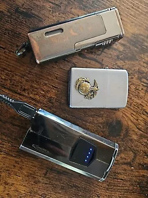Lighter Lot/  Antique Military Super Ace/VECTOR 3 Torch Electric And A Unknown  • $20