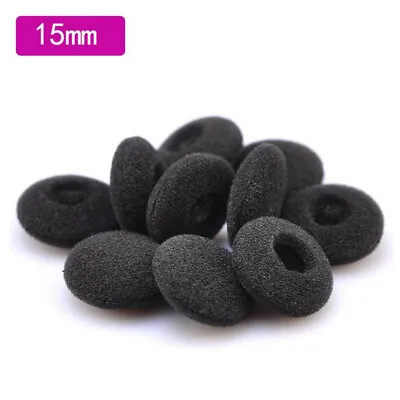 40pcs 15mm Soft Foam Sponge Ear Pad Earbud Caps For Headphone Earphone Cover • £3.66