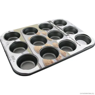 £2.99 • Buy 12 Muffin Baking Tray Cake Non Stick Kitchen Tin Pan Oven Dish Cupcake Cakes New
