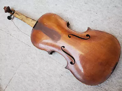 Nicely Flamed Old   7/8 (?) Violin Violon Stainer   Missing Fingerboard • $249
