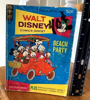 Walt Disney's Comics Digest Beach Party #36 With Dune Buggy • £3.21