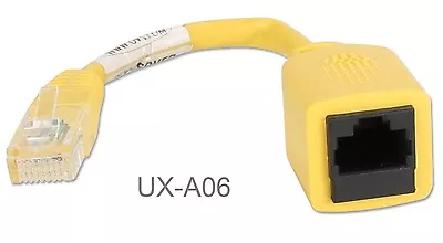 $7.99 • Buy 6-inch   Cross-Over CAT.5e RJ45 Male To Female Pigtail Adapter Yellow, UX-A06