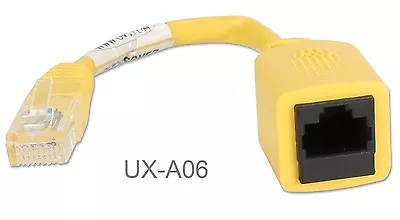 6-inch   Cross-Over CAT.5e RJ45 Male To Female Pigtail Adapter Yellow UX-A06 • $7.99