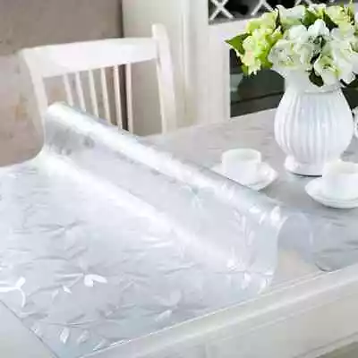 Soft Glass Tablecloth Clear/Matte Oilproof Waterproof Table Cover Approx 1.0mm • $23.79