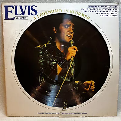 Elvis Presley A Legendary Performer Volume 3 (PICTURE DISC) EX LP Pop 1978 • $18