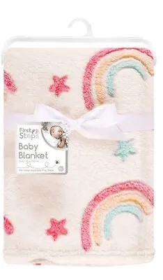 Baby Newborn Cute Soft Fleece Blanket Pram Crib Moses Basket Girl Boy Unisex • £9.95