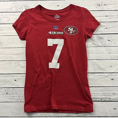 Majestic San Francisco 49ers Kaepernick Short Sleeve T Shirt Women's Small Red • $13.49