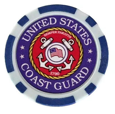 United States Coast Guard - Magnetic Clay Poker Chip - Golf Ball Marker • $5.95