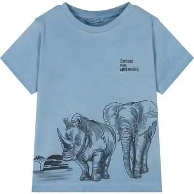 Mayoral Boys Graphic T-Shirt Rhino And Elephant • $18.75