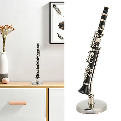 Miniature Clarinet Replica With Stand And Case Mini Musical Instrument Mode NEW • $12.05